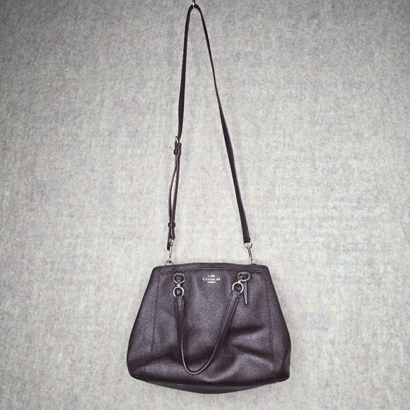 Coach Womens Leather Satchel Bag With Adjustable & Removable Strap - Picture 1 of 7